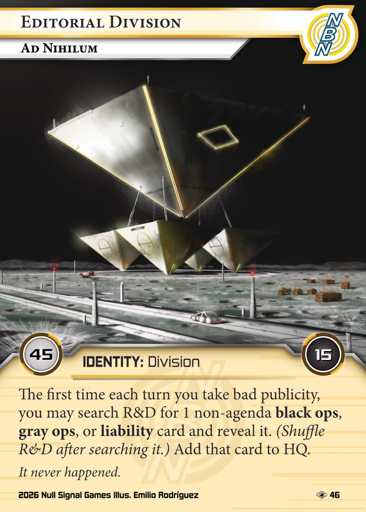 Editorial Division: Ad Nihilum